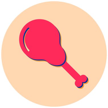 Tavuk. Web simgesi basit illüstrasyon