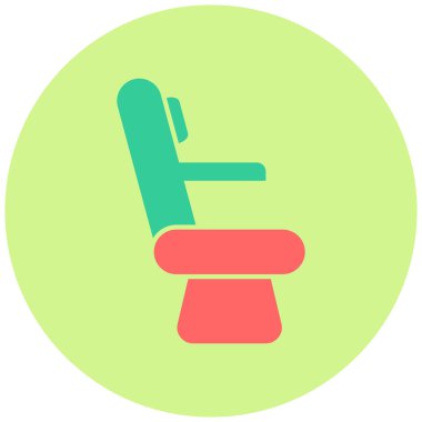 Pilot koltuğu. Web simgesi basit illüstrasyon