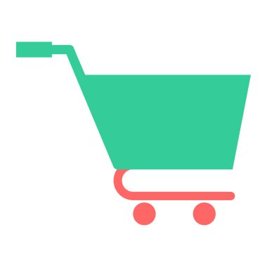 Alışveriş arabası ikonu. vektör illüstrasyonu