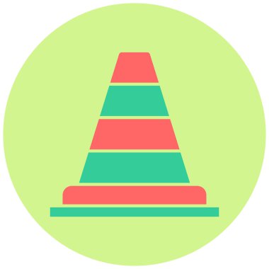 Trafik Konisi modern simgesinin vektör çizimi 