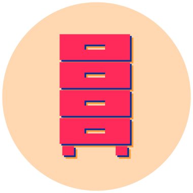 Dolap. Web simgesi basit illüstrasyon