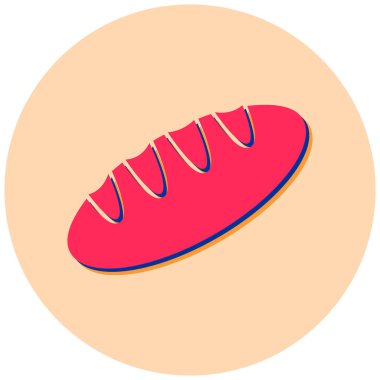 Ekmek. Web simgesi basit illüstrasyon