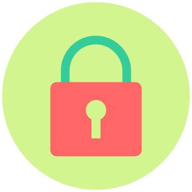 Kilitlendi. Web simgesi basit illüstrasyon