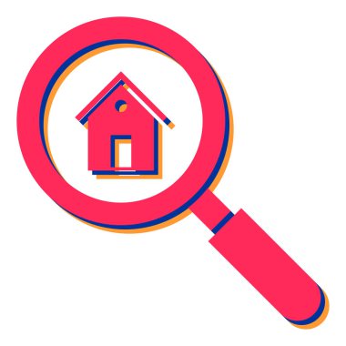 ev arama simgesi, vektör illüstrasyonu
