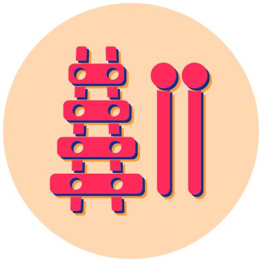 ksilofon simgesi, vektör illüstrasyonu
