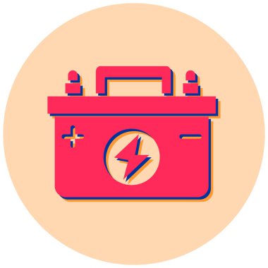 Pil. Web simgesi basit illüstrasyon