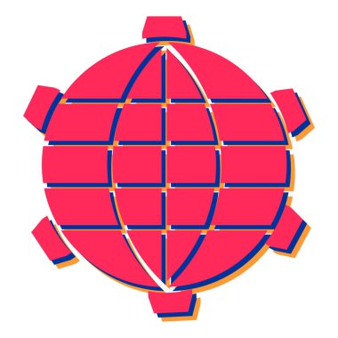 Beyaz arkaplanda izole edilmiş bir kürenin vektör çizimi