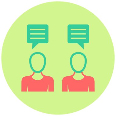 Sohbet. Web simgesi basit illüstrasyon