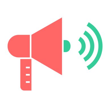 Megafon ikonu vektör illüstrasyonu