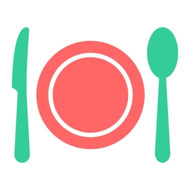 Çatal bıçak. Web simgesi basit tasarım