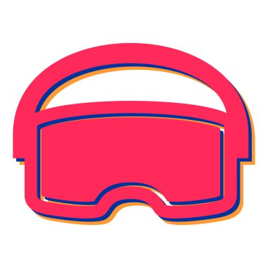 Modern ve güvenli kaskın vektör çizimi. beyaz arkaplanda izole.