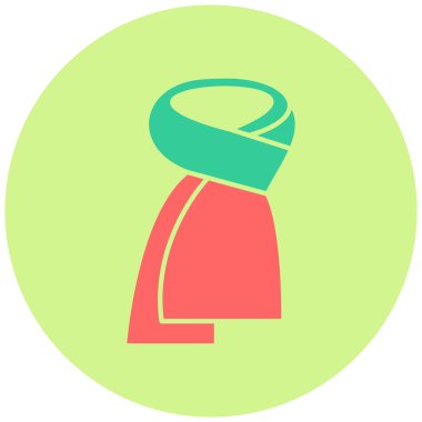 Eşarp. Web simgesi basit illüstrasyon