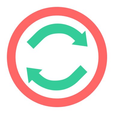 Geri dönüşüm simgesi vektör resimlemesi