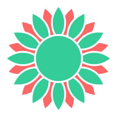 çiçek simgesi vektör illüstrasyonu