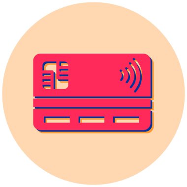 Kredi kartı düz vektör simgesi