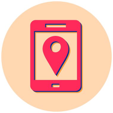 Cep telefonu. Web simgesi basit illüstrasyon