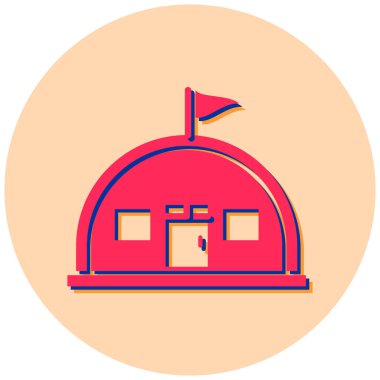 Okul. Web simgesi basit illüstrasyon