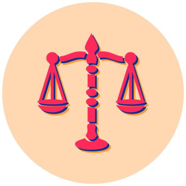 Hukuk ve adalet vektör simgesi modern basit tasarım
