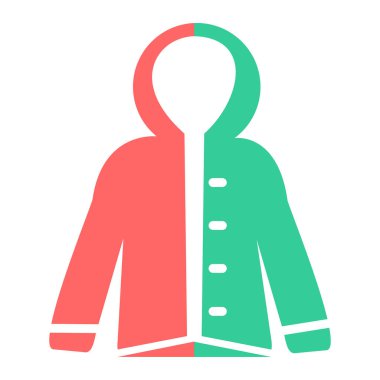 Kapüşonlu. Web simgesi basit illüstrasyon