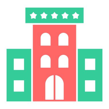 Bina. Web simgesi basit illüstrasyon