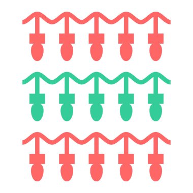 Yılbaşı dekorasyonu izole edilmiş ikon vektör illüstrasyon tasarımı