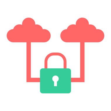 güvenlik kilidi ikon vektör illüstrasyonu