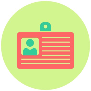 Kütüphane kartı. Basit resimleme