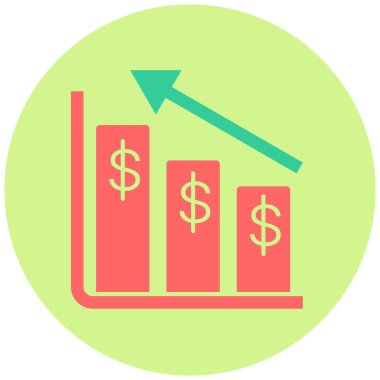 Dolar. Web simgesi basit illüstrasyon