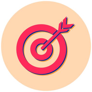 Hedef. Web simgesi basit illüstrasyon