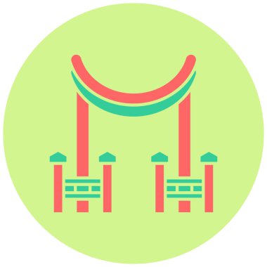 Yedek kulübesi Web simgesi basit illüstrasyon