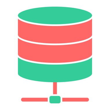 veritabanı. Web simgesi basit illüstrasyon