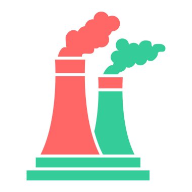 Fabrika ikonu. vektör illüstrasyonu