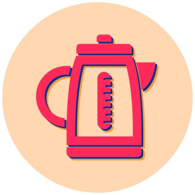 Çaydanlık. Web simgesi basit illüstrasyon