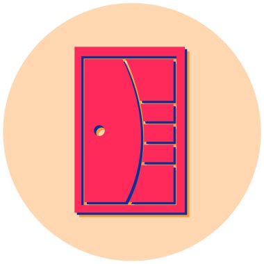 Kapı. Web simgesi basit illüstrasyon