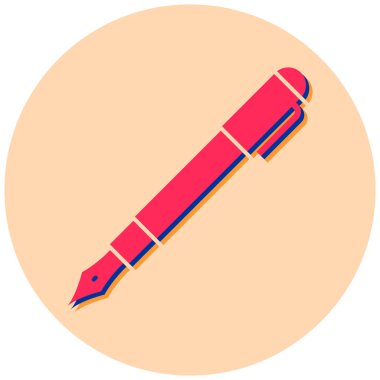 Kalem. Web simgesi basit illüstrasyon