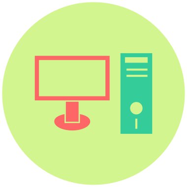 Bilgisayar. Web simgesi basit illüstrasyon