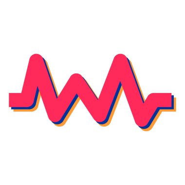 Kırmızı ve beyaz kalp simgesinin vektör çizimi