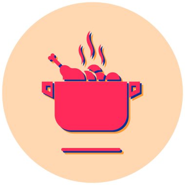 Barbekü. Web simgesi basit tasarım