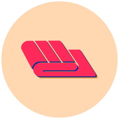 Tek yatak simgesinin vektör illüstrasyonu