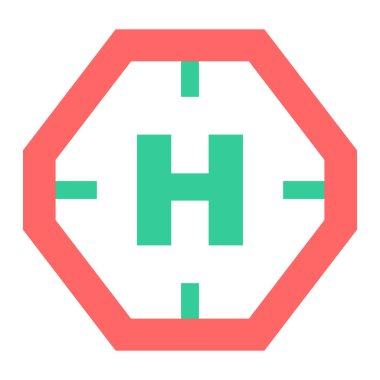 Hastane. Web simgesi basit tasarım