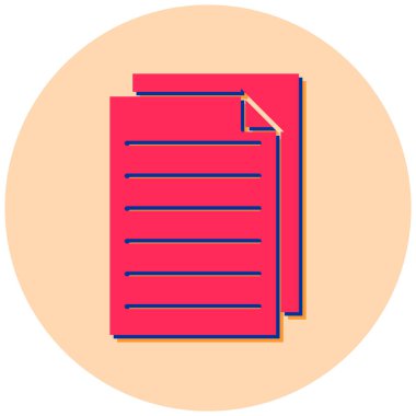 Belge düz vektör simgesine sahip pano