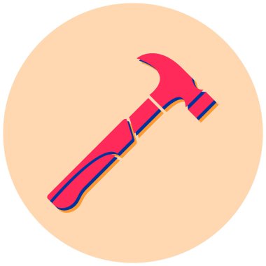 Çekiç. Web simgesi basit illüstrasyon