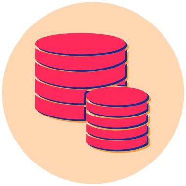 veritabanı. Web simgesi basit illüstrasyon