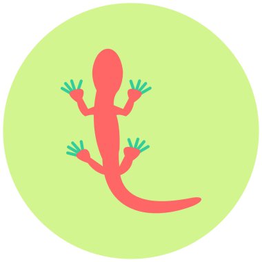 Kertenkele simgesinin vektör illüstrasyonu