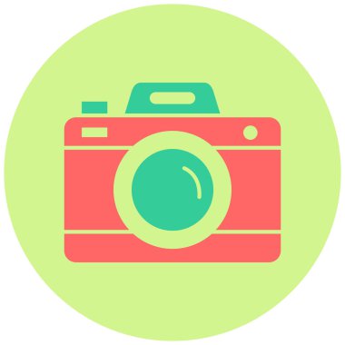 Fotoğraf makinası. Web simgesi basit illüstrasyon