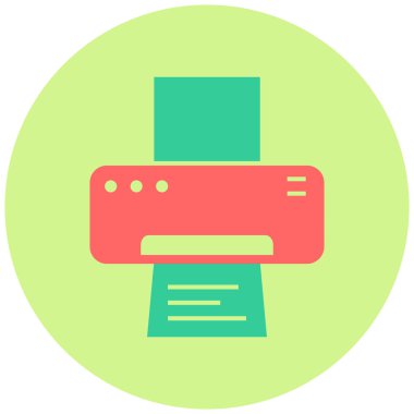 Yazıcı. Web simgesi basit illüstrasyon