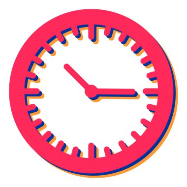 Saat simgesi. Web için düz zaman vektör simgeleri çizimi