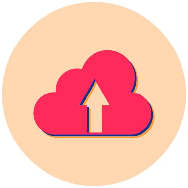 Bulut. Web simgesi basit illüstrasyon