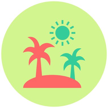  Ada düz vektör simgesi