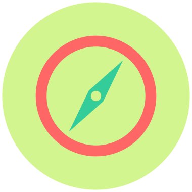 Pusula. Web simgesi basit illüstrasyon